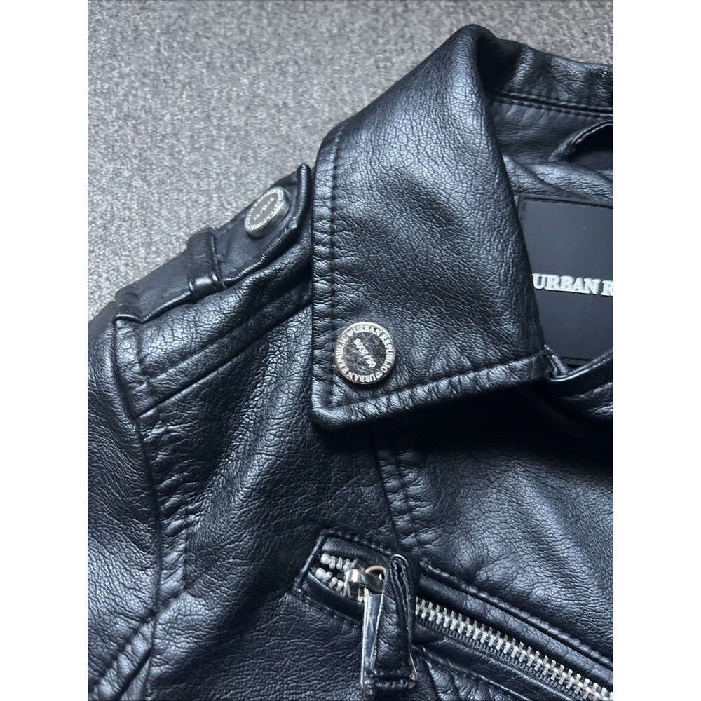Girl’s Faux Leather Jacket Size 6X/L Zipper Closure With Pockets - Picture 5 of 11